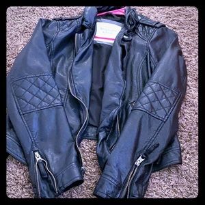 Abercrombie and Fitch Black Leather Jacket